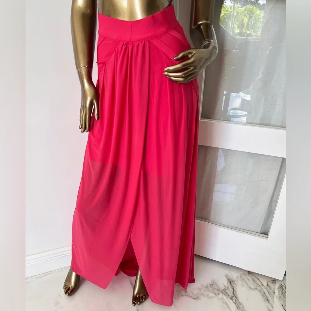 WOW Couture Vibrant Pink Maxi Skirt - Picture 2 of 5